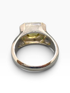 Anello Chevalier Uomo Argento 925 Quarzo Lemon e Smeraldi | Fatto a Mano